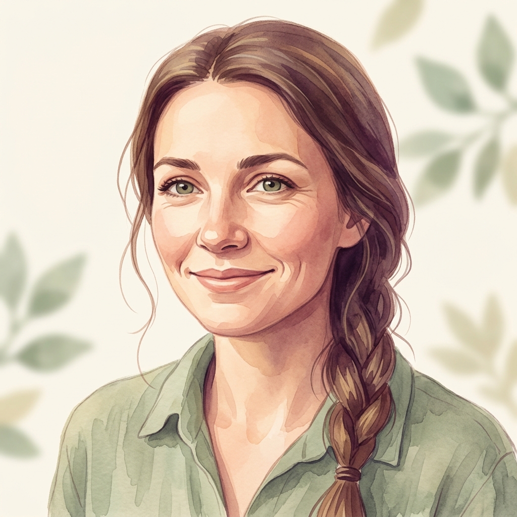 Cartoon portrait of Aunt Rose