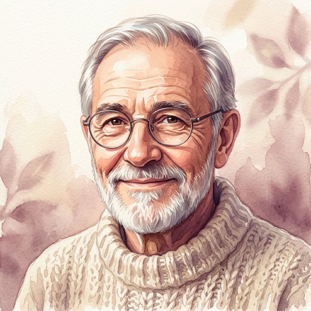 Cartoon portrait of Grandpa Sam